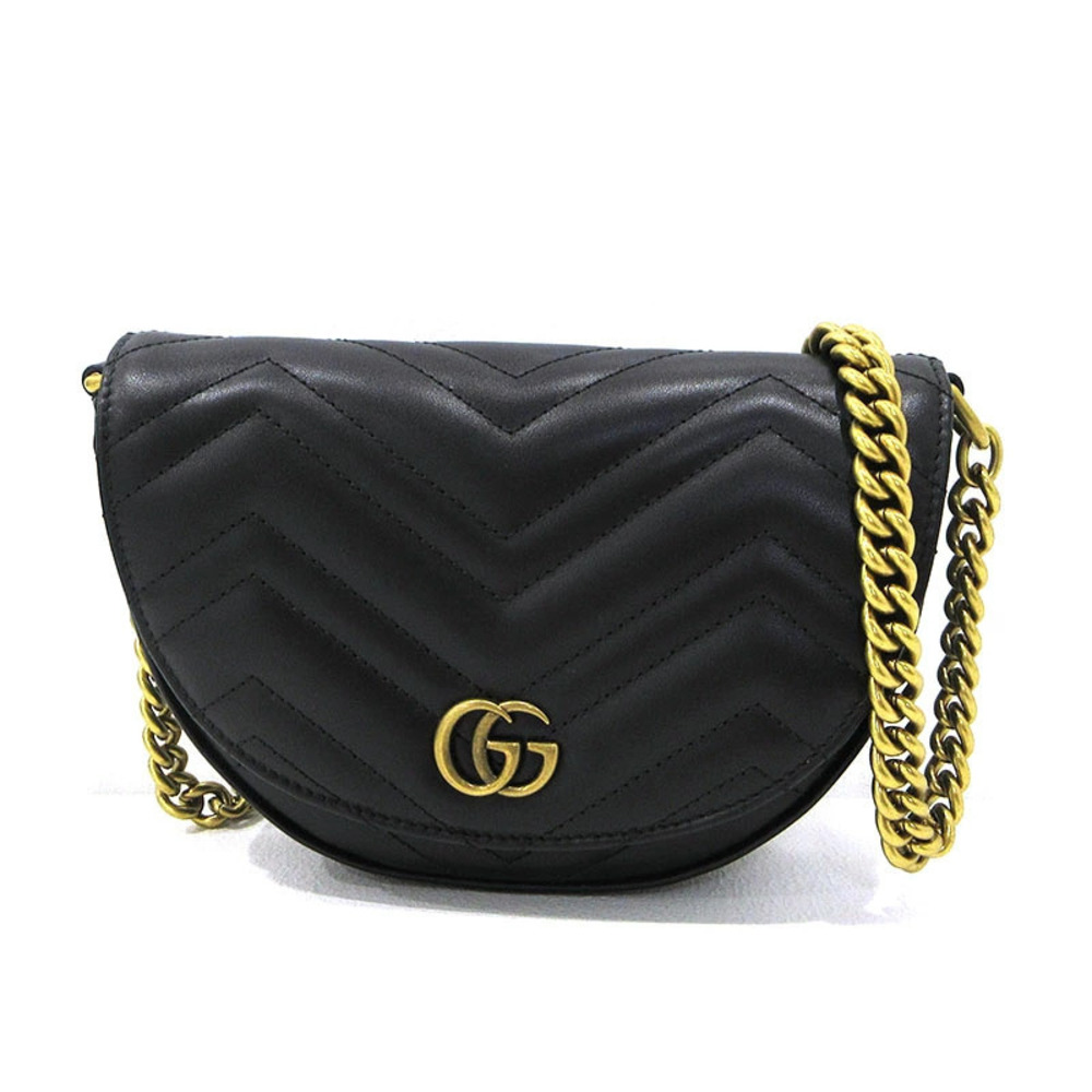 Gucci GG Marmont Chain Shoulder Bag Black